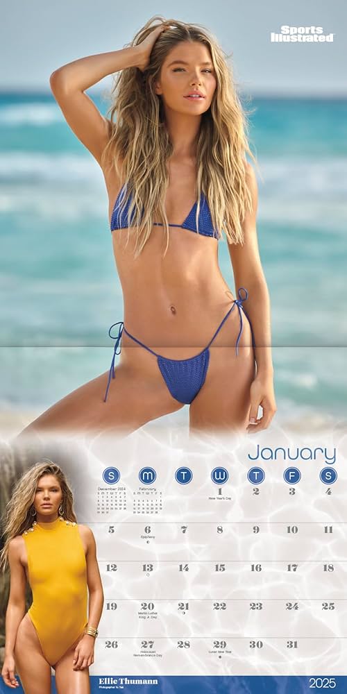 Amazon.co.jp: 2025年スポーツイラスト水着壁掛けカレンダー : Trends