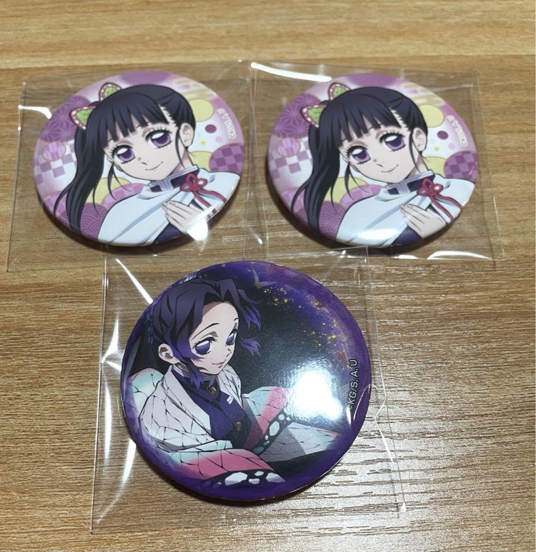 鬼滅の刃 絵巻カフェ 栗花落カナヲ 44mm 缶バッジ 栗花落カナヲ(正面