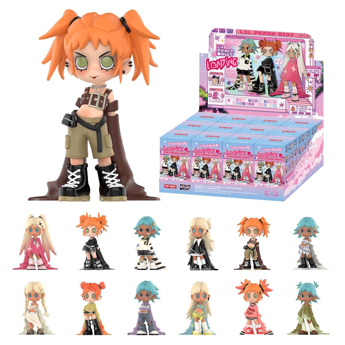 Amazon.co.jp: POP MART Lil Peach Riot Loading! シリーズ【1ピース
