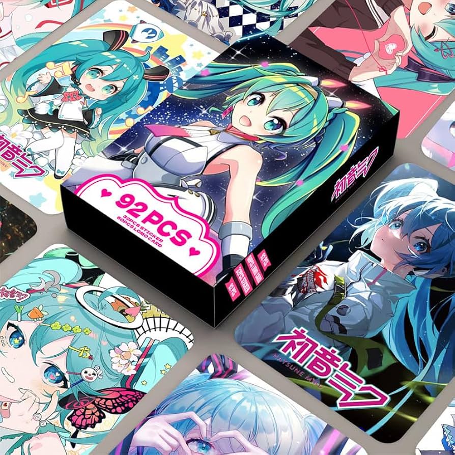 Amazon.co.jp: 92枚入り初音ミクLOMOカード ステッカー 60トレカ+32