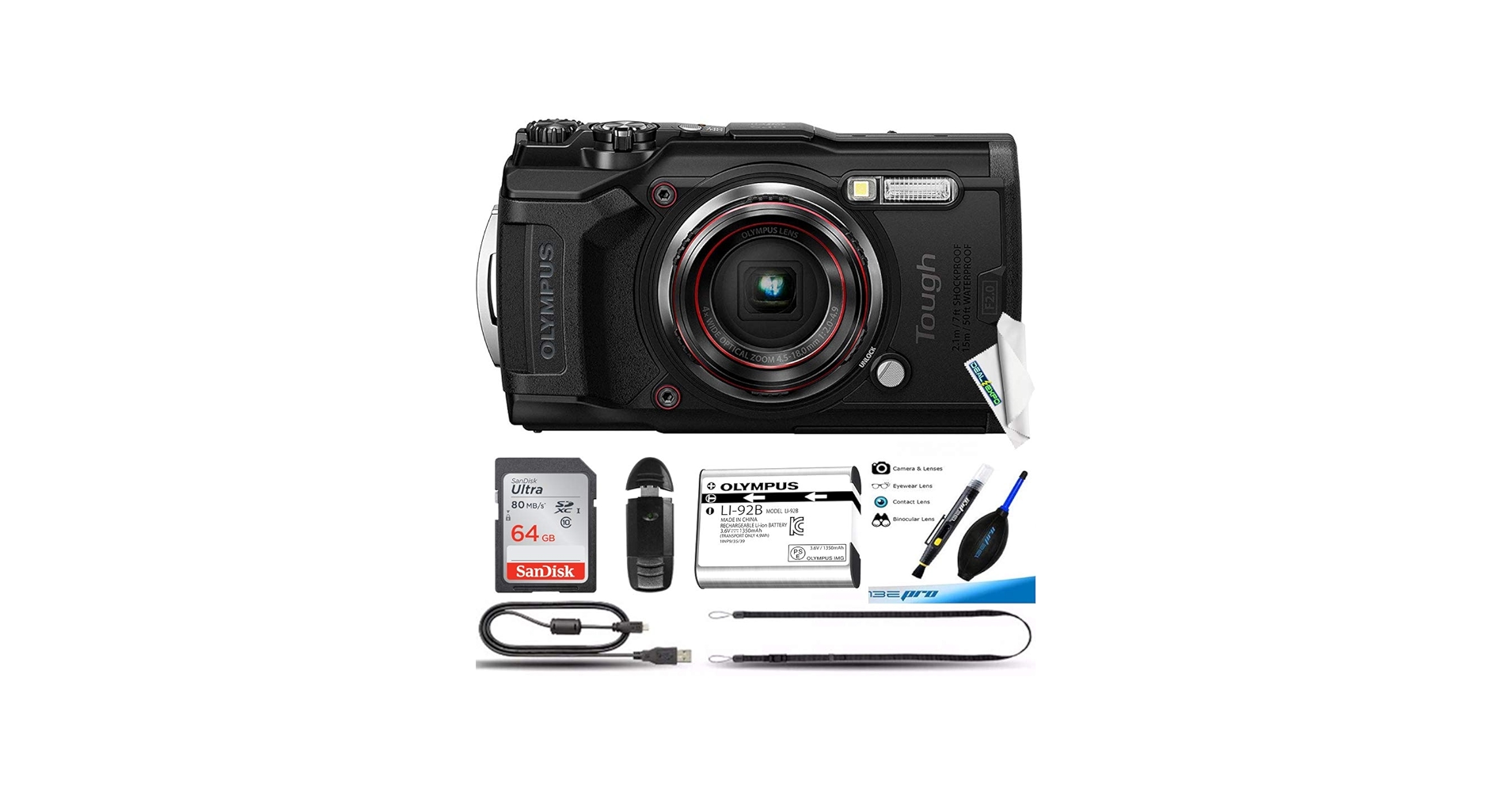 Amazon | オリンパス Tough TG-6 防水カメラ ブラック 64GB ベーシック