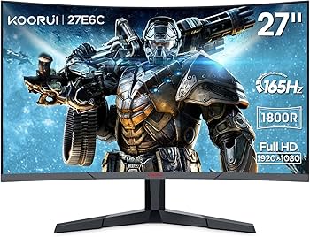 Amazon.co.jp: KOORUI ゲーミングモニター PCモニター 27インチ 湾曲