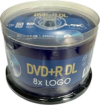 Amazon.com: DVD+R DL Double Layer Logo 8X 8.5GB 240min Video – LSK