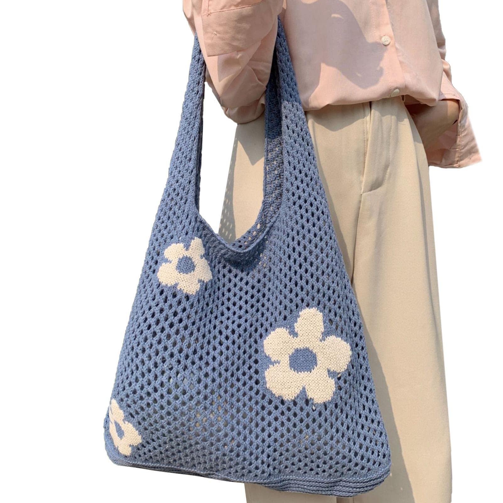 Amazon.co.jp: ニットトートバッグ - 花柄レディースショルダー