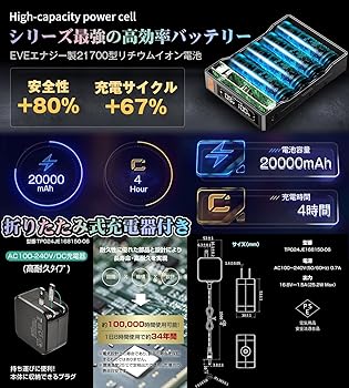 Amazon.co.jp: 【2025年注目作】43V超高出力 ファンバッテリーセット