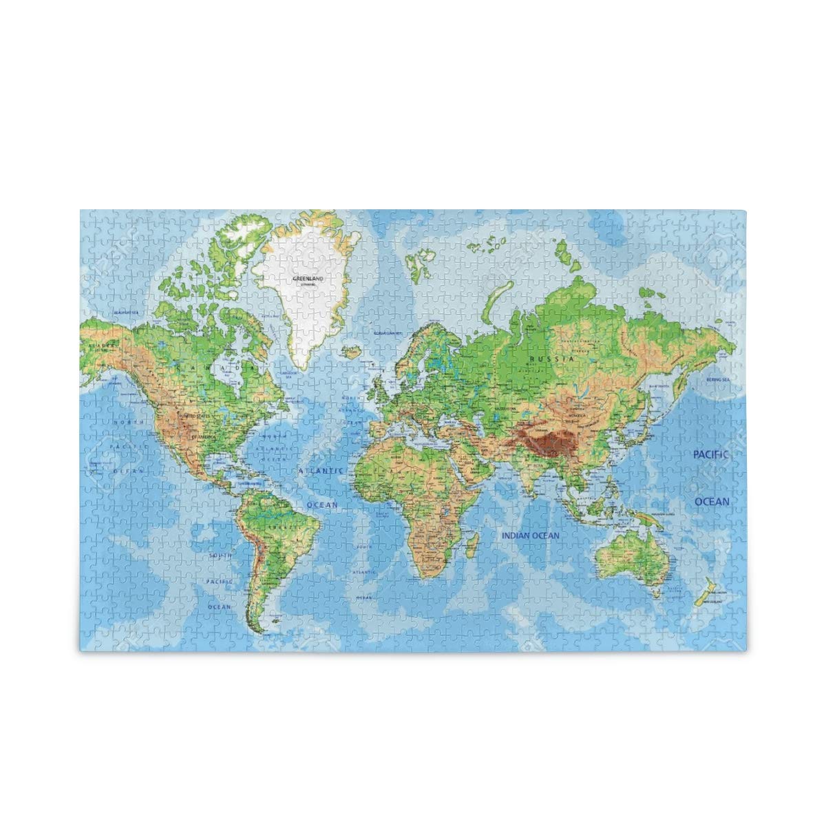 Amazon.co.jp: MAKIKU 1000ピース ジグソーパズル 50*75cm 世界地図