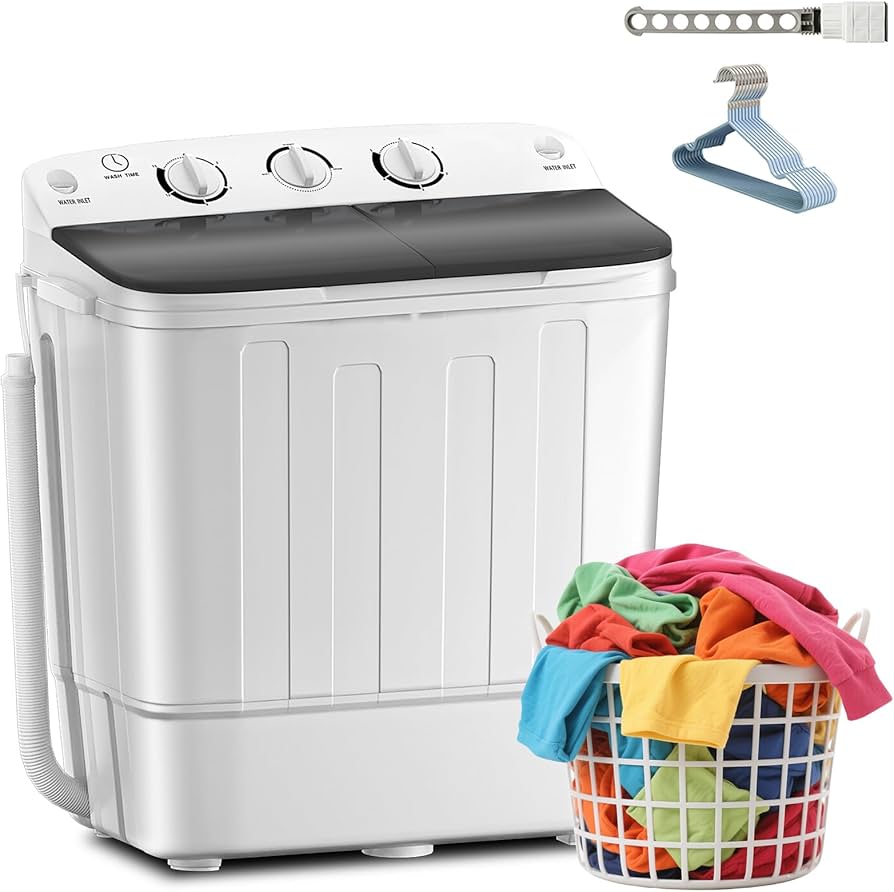 Amazon.com: Erivess Portable Twin Tub 18lbs Washing Machine with