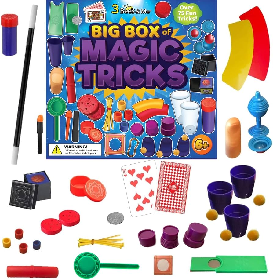 Amazon.com: 3 Bees & Me Deluxe Magic Kit Set with Toy Wand & 75