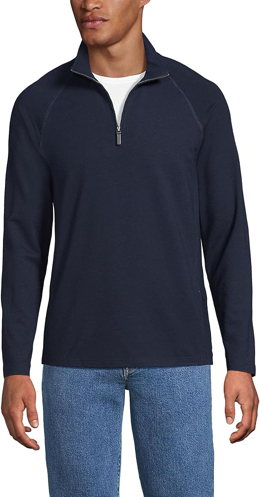 Lands' End Men's Long Sleeve Flex Performance Quarter Zip Small