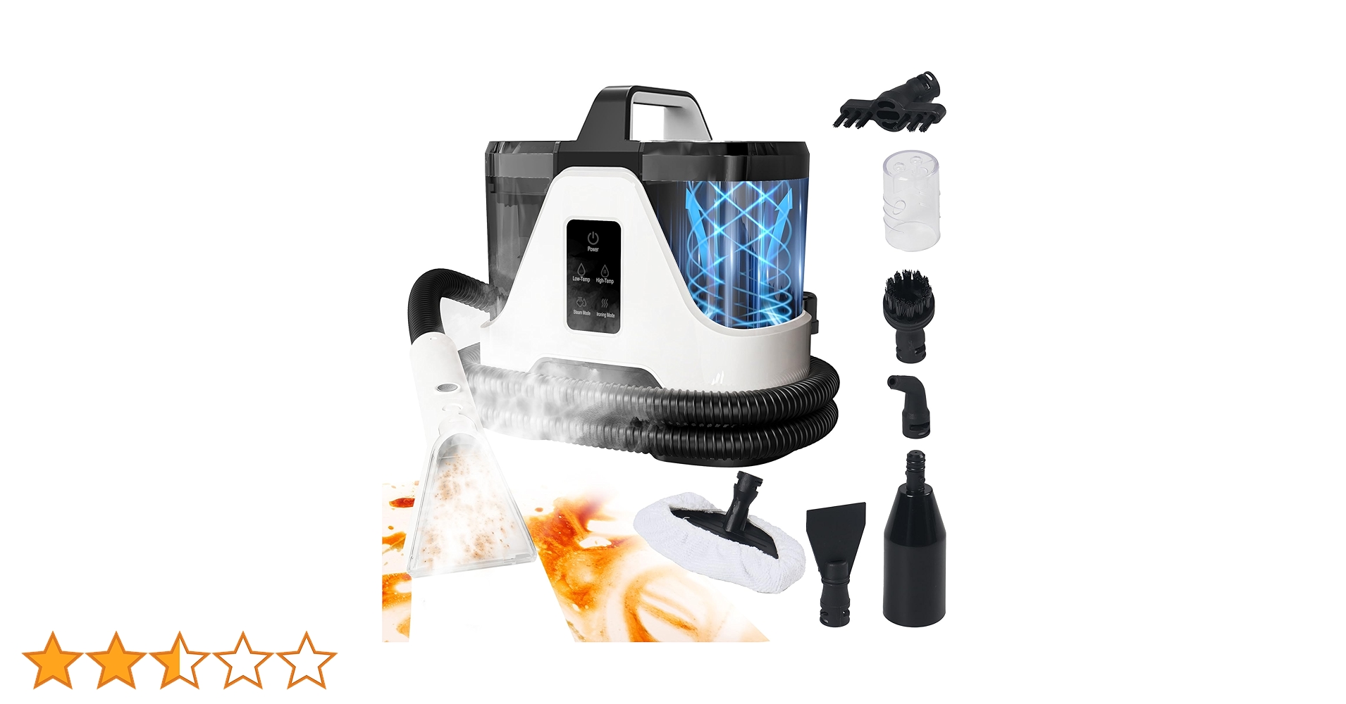 Amazon.co.jp: 【100℃蒸気噴射×19000Pa吸引力】 スチーム式カーペット