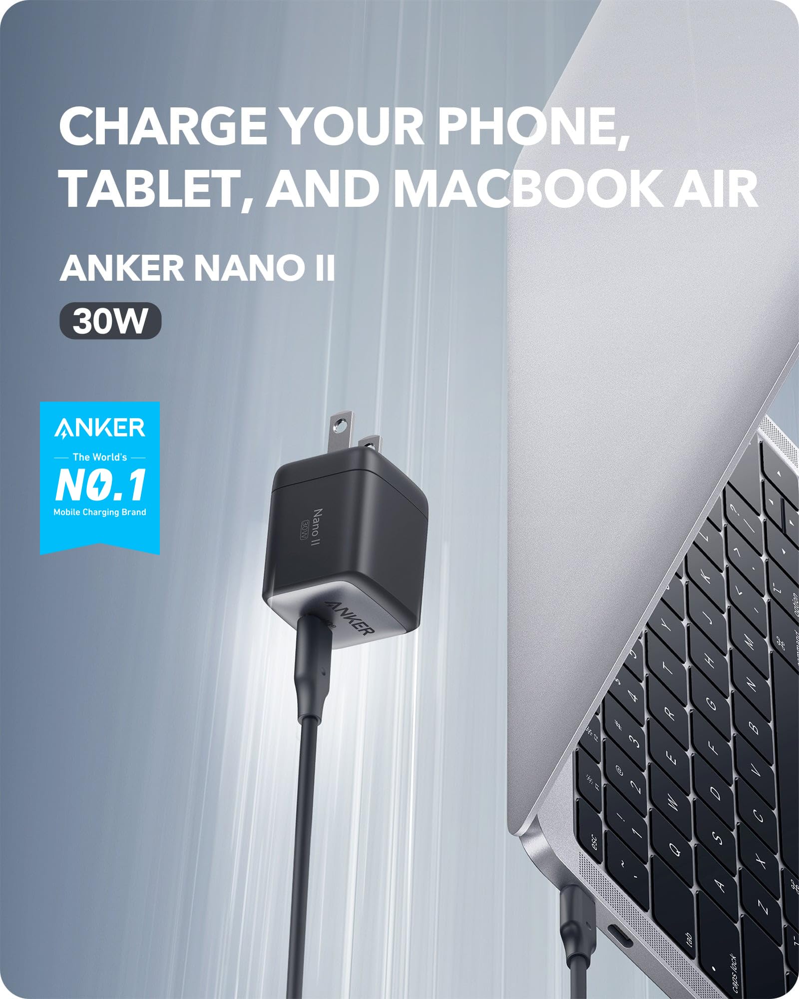 Amazon.com: USB C, Anker Nano II 30W Fast Charger Adapter, GaN II