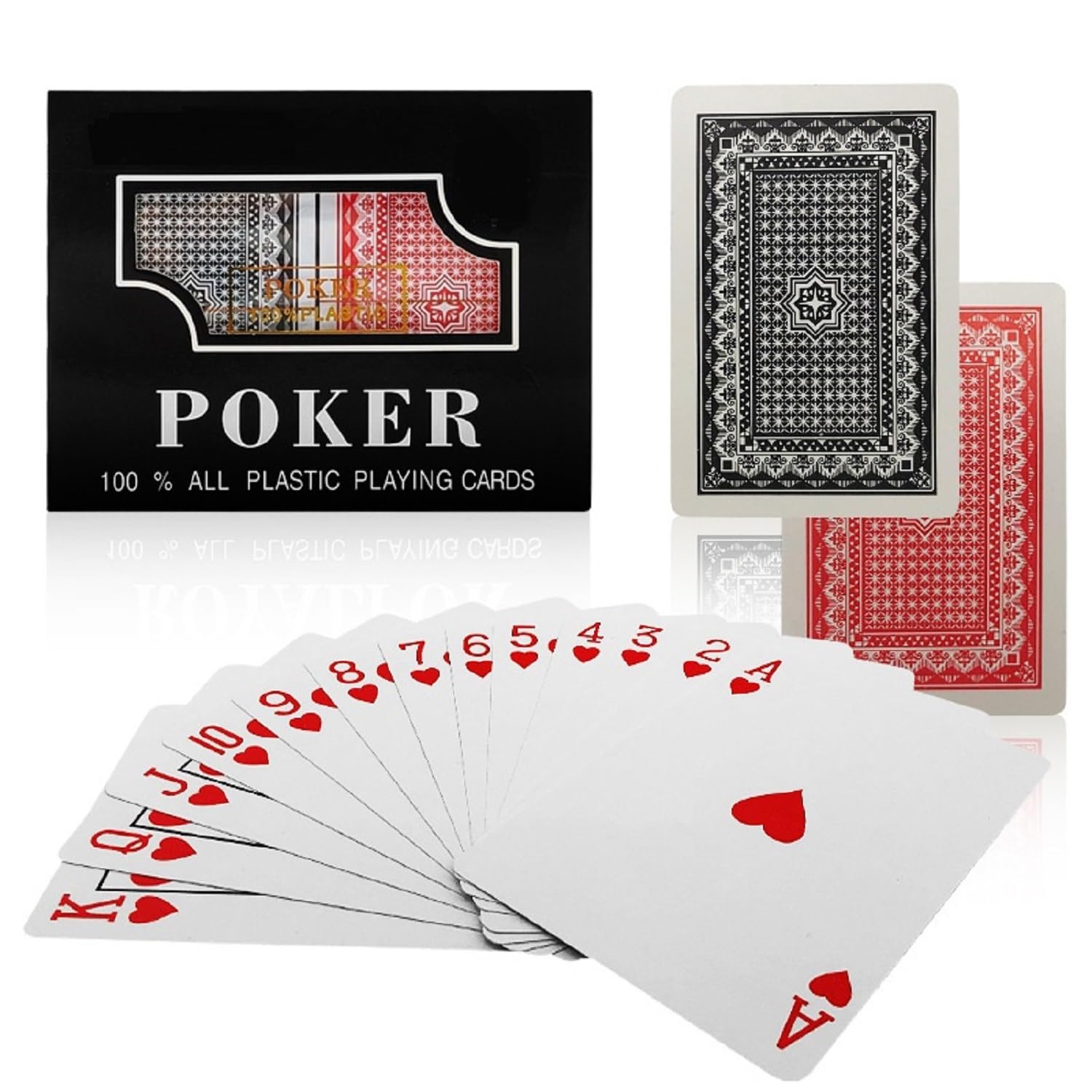 Amazon.co.jp: FUNFOUND トランプ プラスチック【2個セット】防水