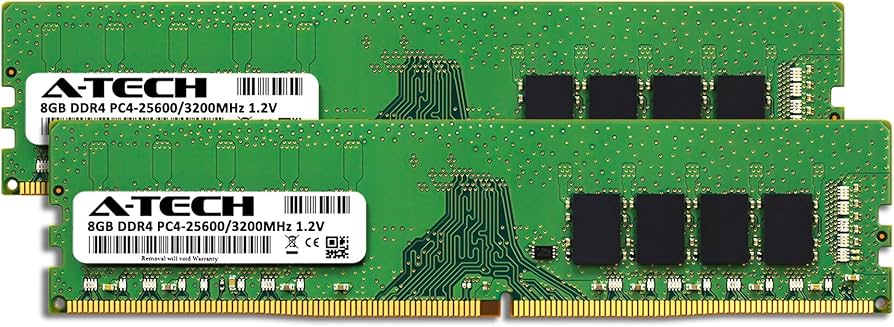 A-Tech 16GB (2x8GB) DDR4 3200 MHz UDIMM PC4-25600 (PC4-3200AA