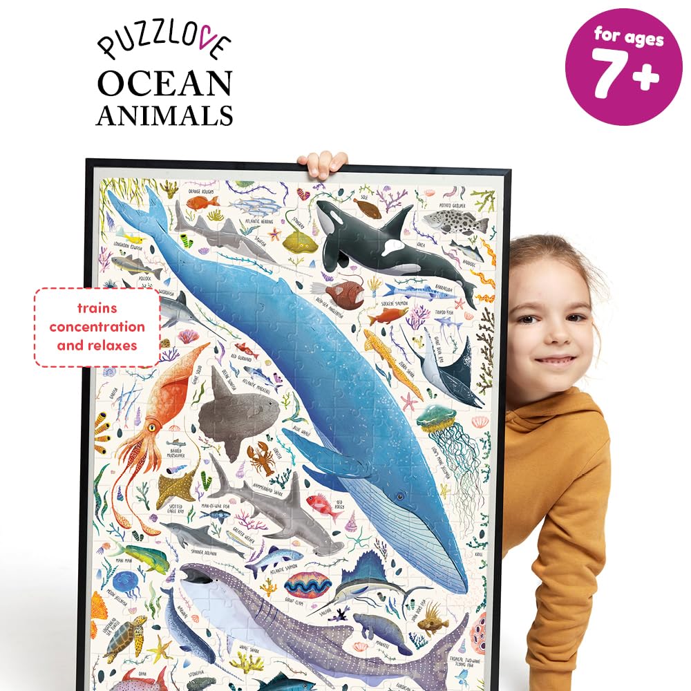Amazon | Puzzlove 海洋動物(200ピース) 7+フロアパズル