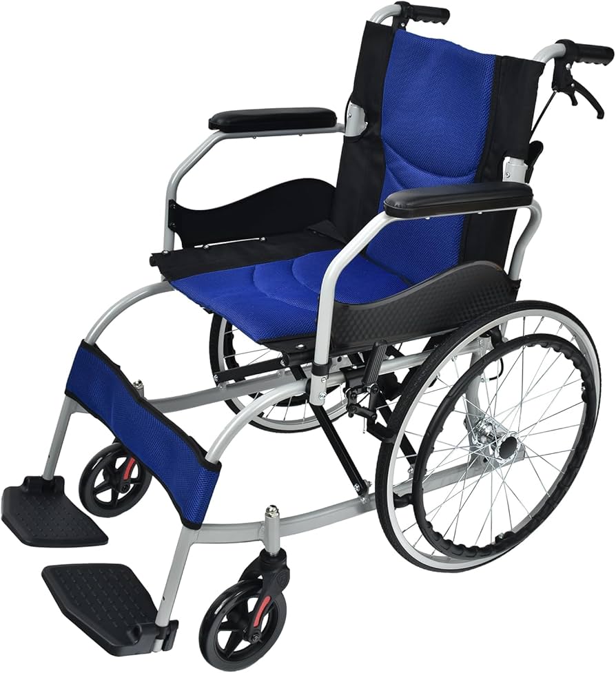 Amazon | サンパーシー 自走介助兼用車椅子 折りたたみ ブレーキ 耐