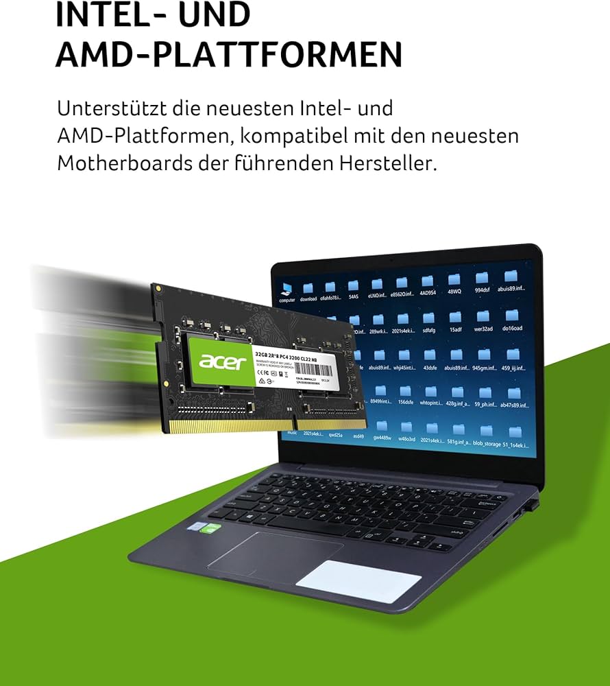 Amazon.co.jp: Acer SD100 32GB RAM 3200 MHz DDR4 1.2V Laptop Memory