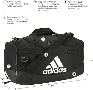 Amazon.com | adidas Unisex Defender 4.0 Gym Duffel Bag for Men and