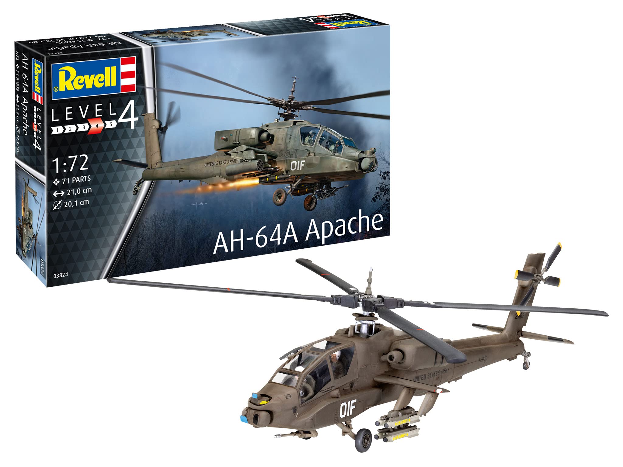 Amazon | ドイツレベル(Revell) 1/72 アメリカ陸軍 AH-64Aアパッチ
