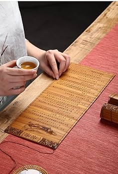Amazon.co.jp: LIVIA中国風、竹文字、竹彫刻、竹簡/巻物、三字経