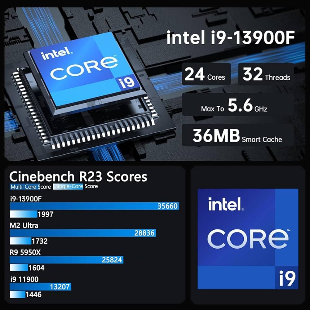 Amazon.co.jp: ThdeukotyミニゲーミングPC Core i9-13900F（最大5.6GHz