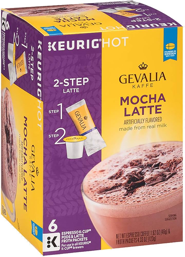 Amazon.com : Gevalia Mocha Latte Espresso 6 Keurig K-Cups + 6