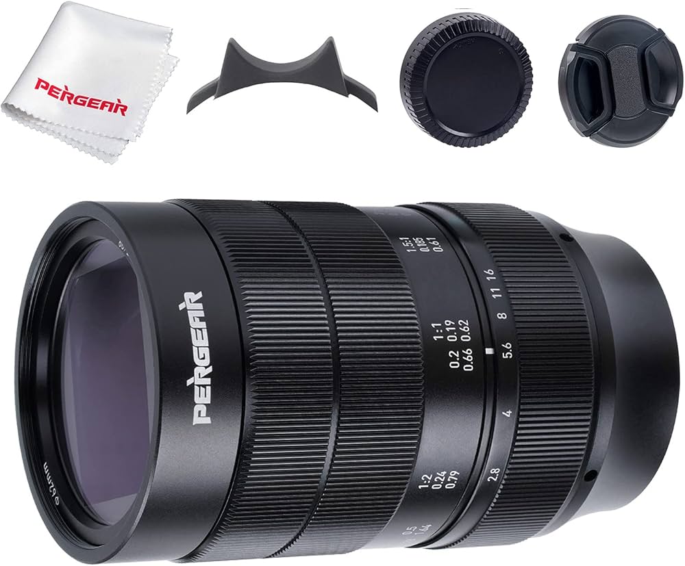 Amazon | PERGEAR 60mm F2.8 II マクロレンズ マニュアルフォーカス 2X