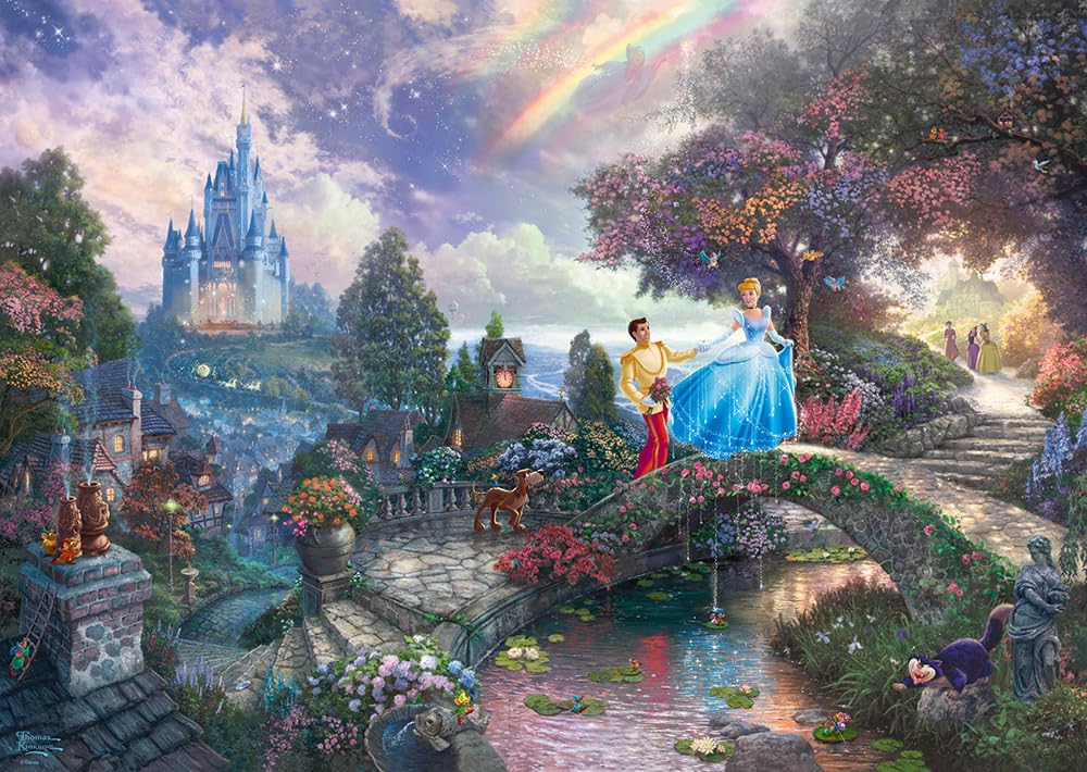 Amazon | Thomas Kinkade Disney Cinderella 1000 Piece Jigsaw Puzzle