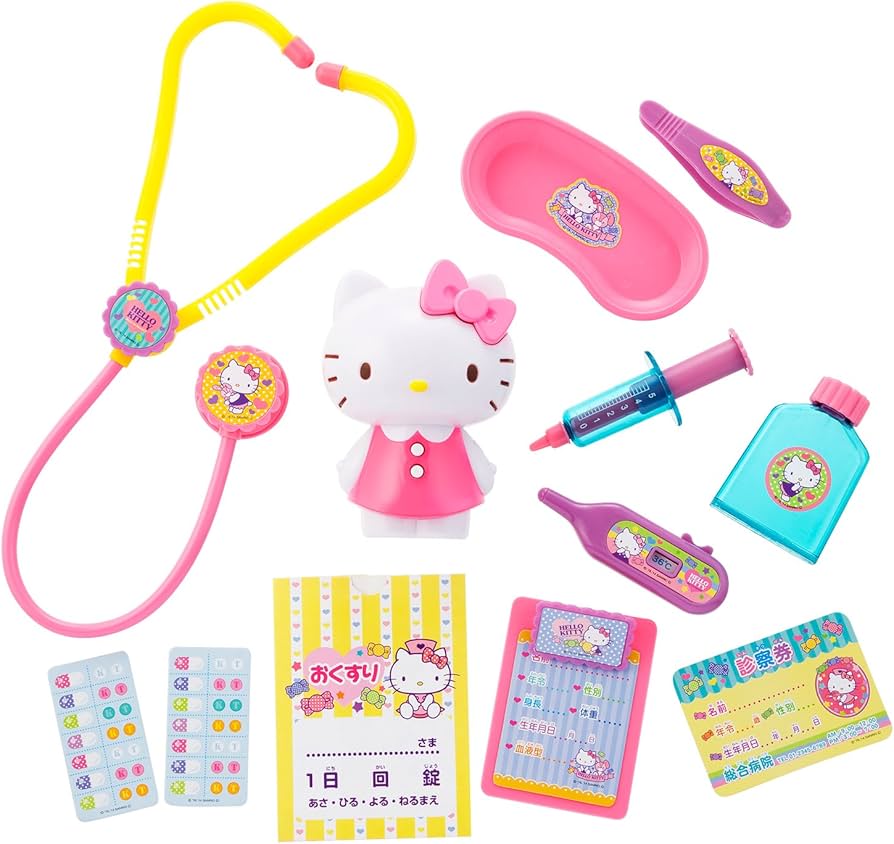 Amazon.co.jp: Hello Kitty chat doctor set 195508 : Toys & Games