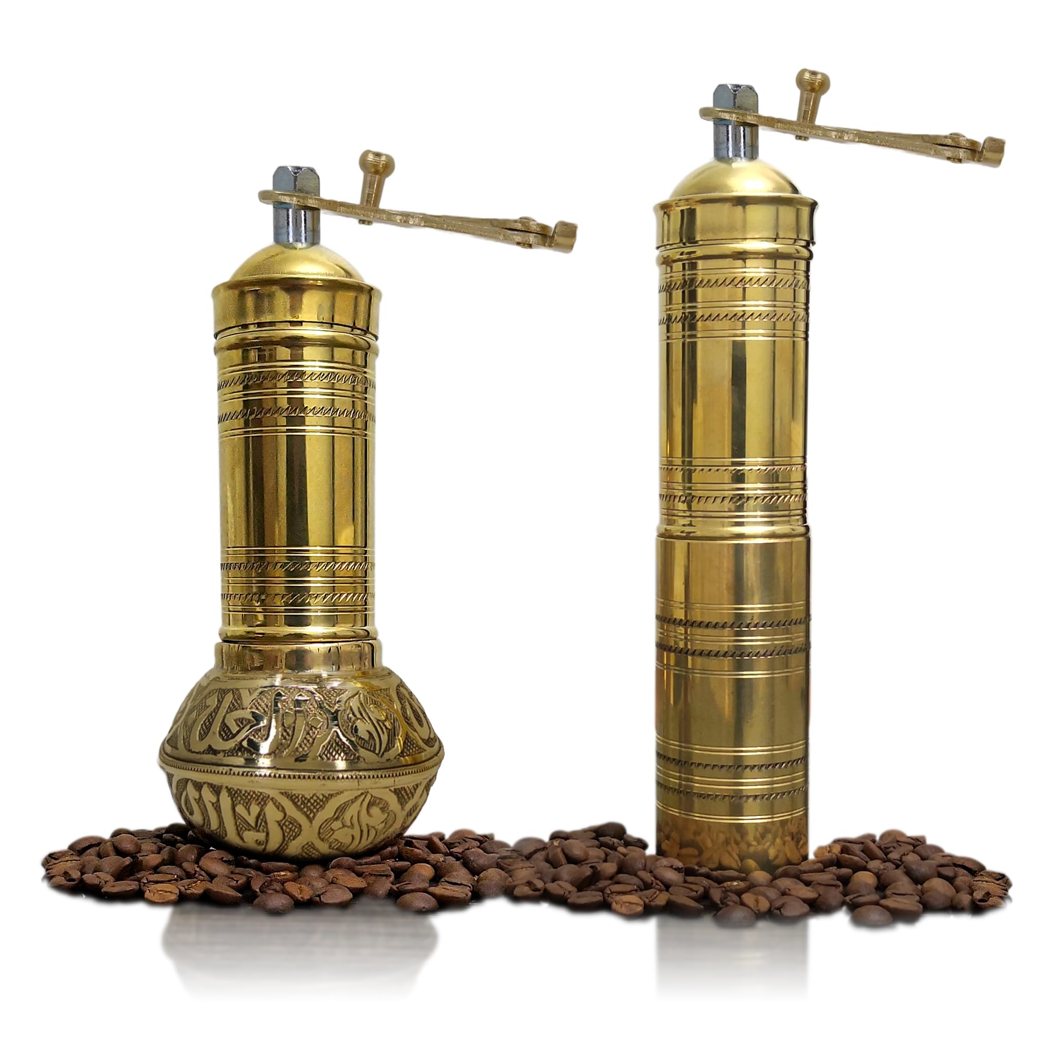 Amazon | トラディショナル トルコ 手動コーヒーグラインダー 真鍮製