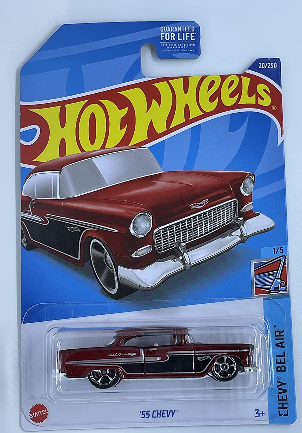 Amazon.com: Hot Wheels 2022 - '55 Chevy - RED - Chevy Bel Air 1/5
