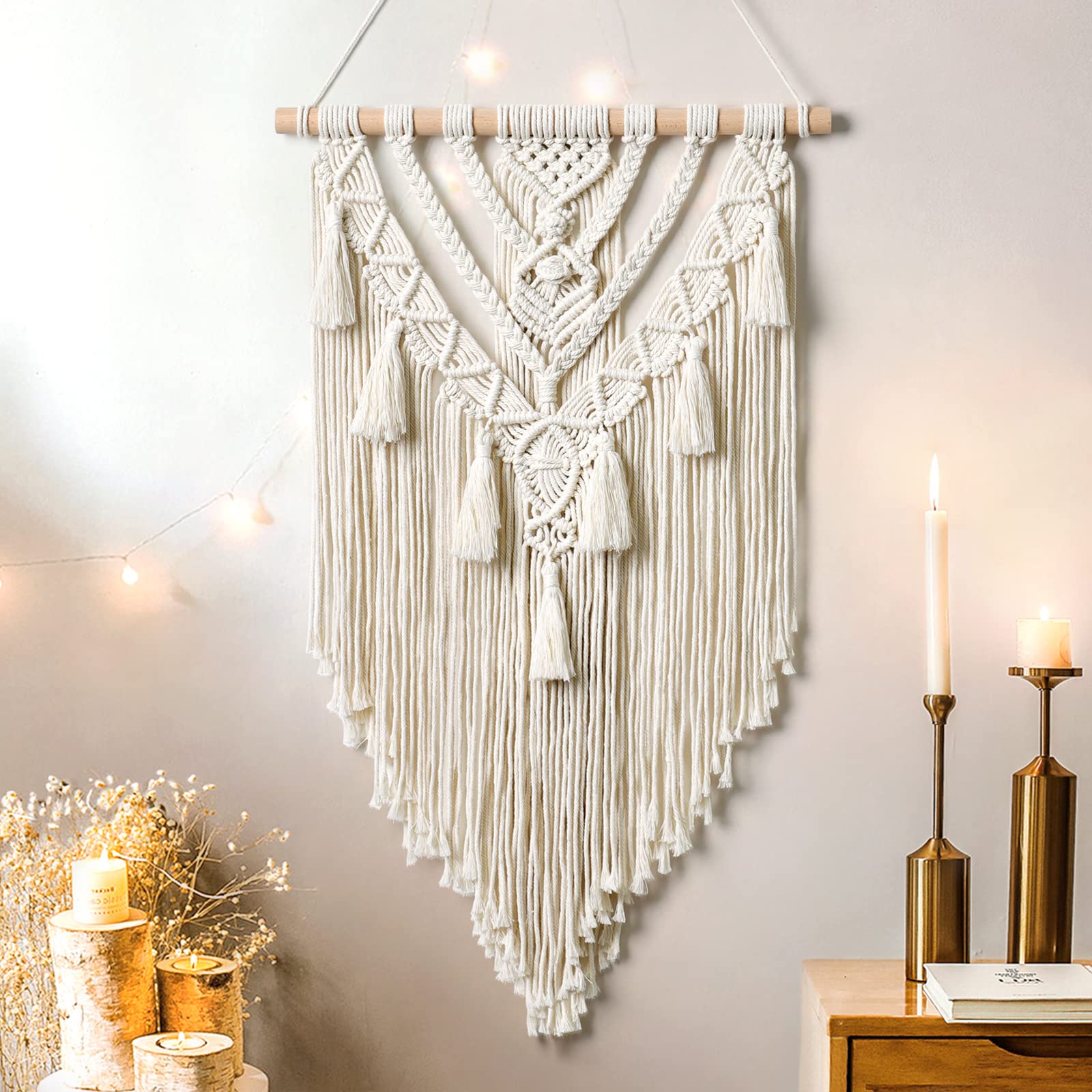 Amazon.com: Dremisland Macrame Woven Wall Hanging Boho Geometric