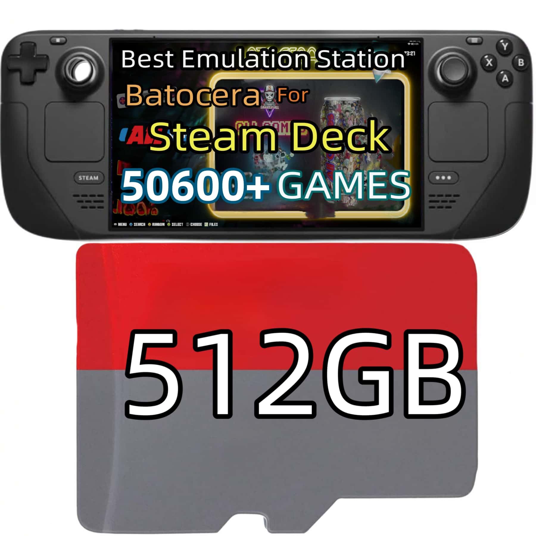 Amazon.co.jp: Steamデッキ用512GB レトロゲームカード - 50600+