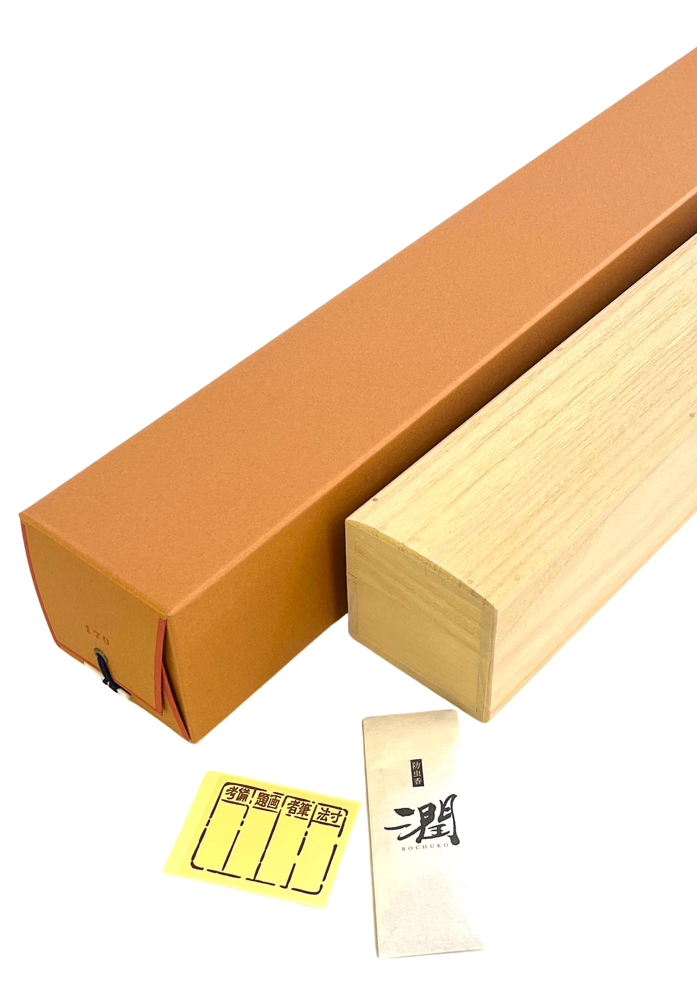 Amazon｜掛け軸/掛軸用桐箱 日本産 タトウ箱・防虫香・表題シール付 1