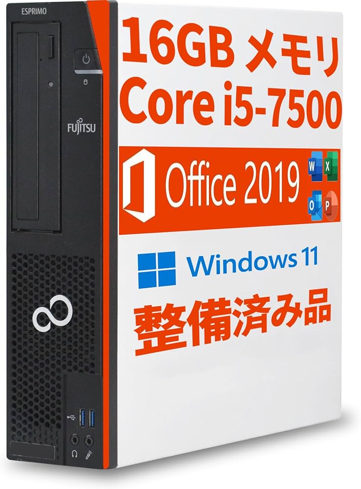 Amazon.co.jp: FUJITSU Desktop PC D587/WIN 11/MS Office 2019/7th
