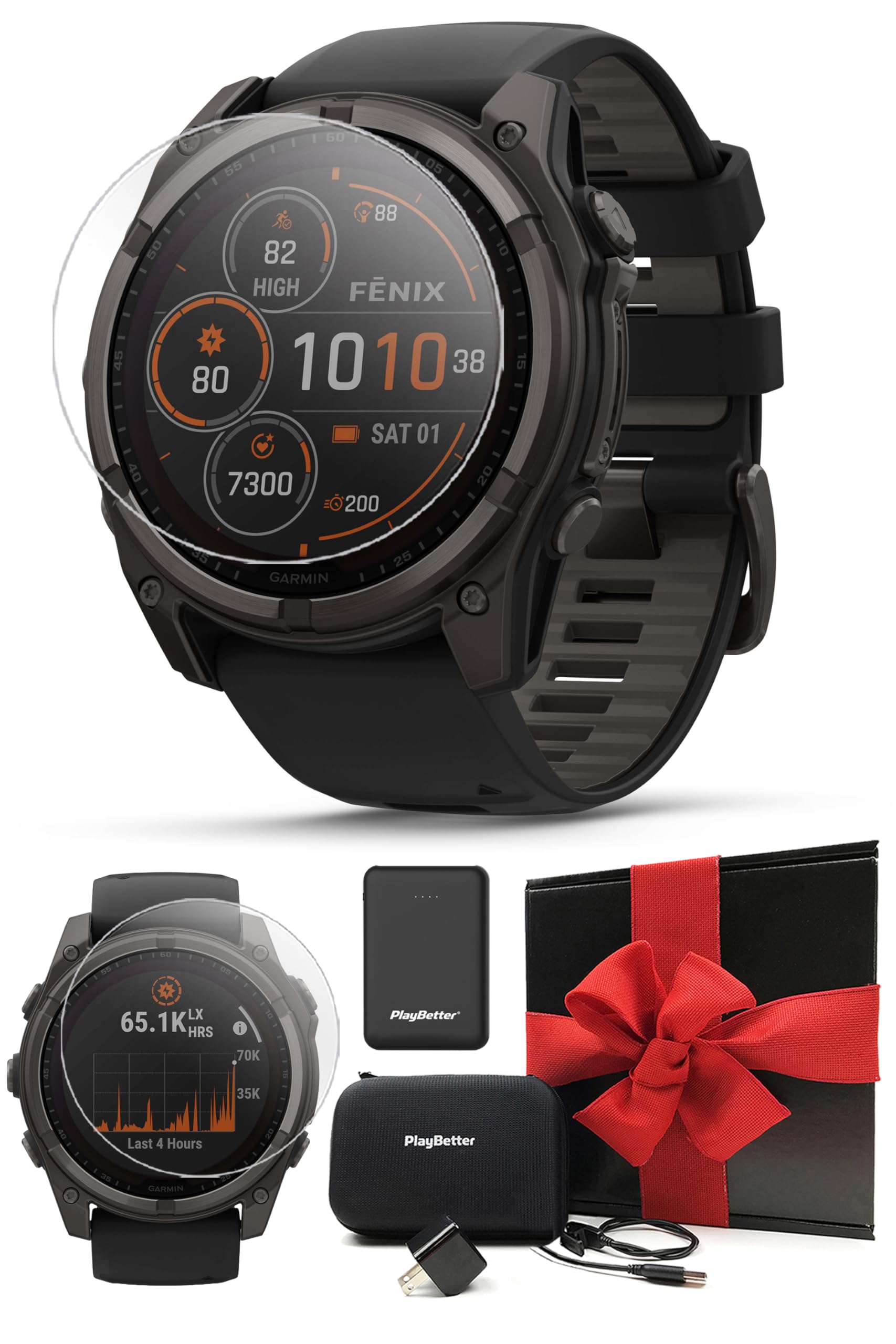 Amazon.com: Garmin Fenix 8 Solar Sapphire (51mm, Carbon Gray DLC