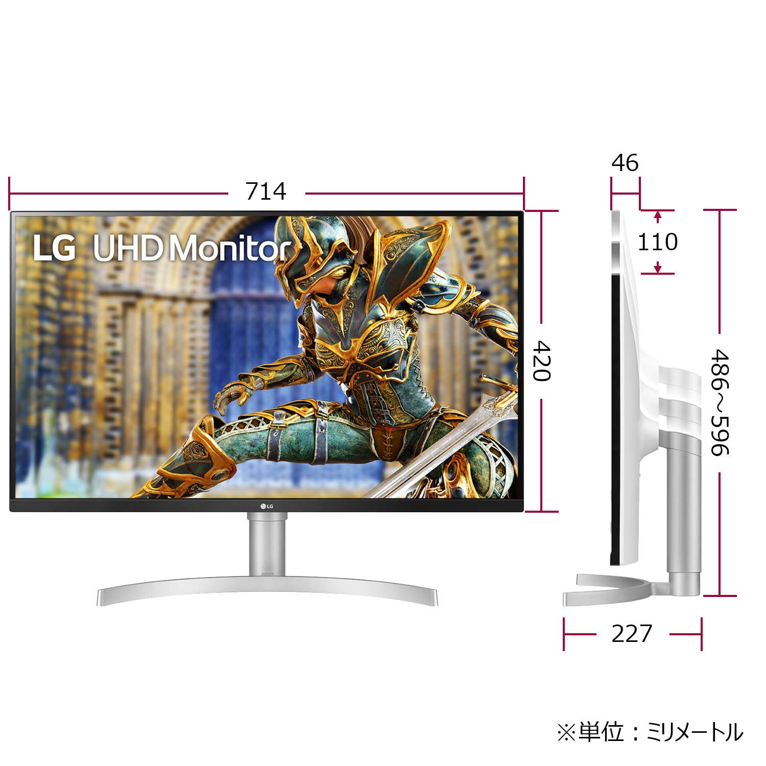 Amazon.co.jp: LG 32UN650-W Monitor Display, 31.5 Inches, 4K, HDR