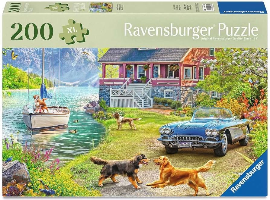 Amazon.com: Ravensburger Feel Well - Summer Lake House - 200 Piece