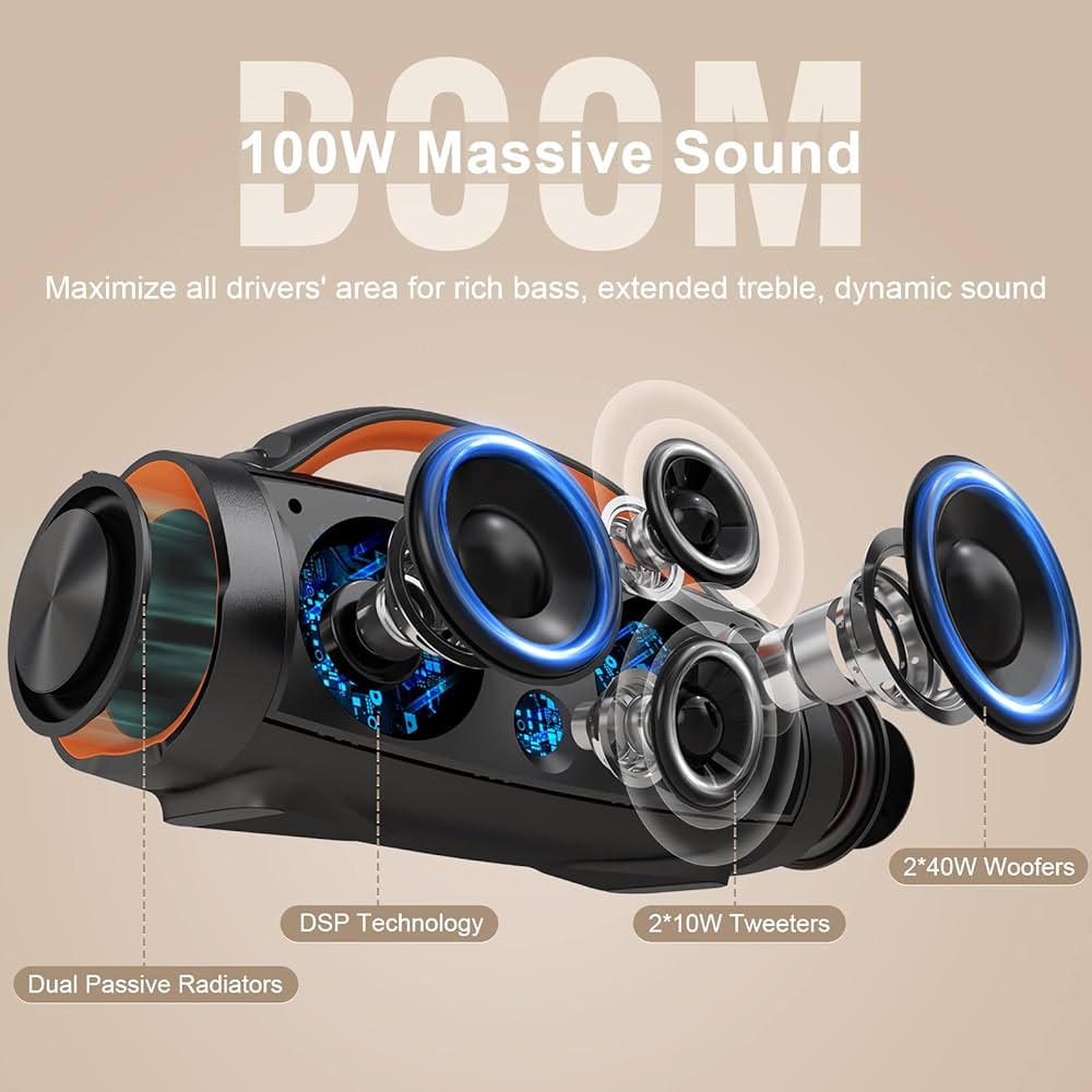 Amazon.co.jp: DOSS Extreme Boom Pro Bluetoothスピーカー ワイヤレス