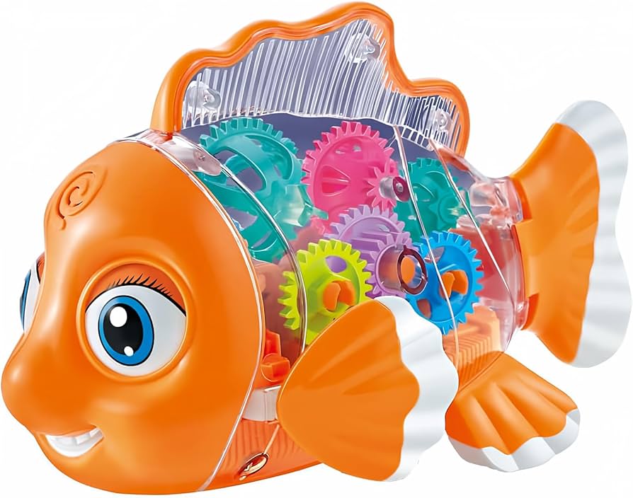 Amazon.com: Nenekal Transparent Electric Gear Gold Fish Toddler