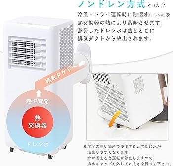 Amazon.co.jp: 【工事不要】 ポータブルクーラー COOLCOMP 【除湿機能