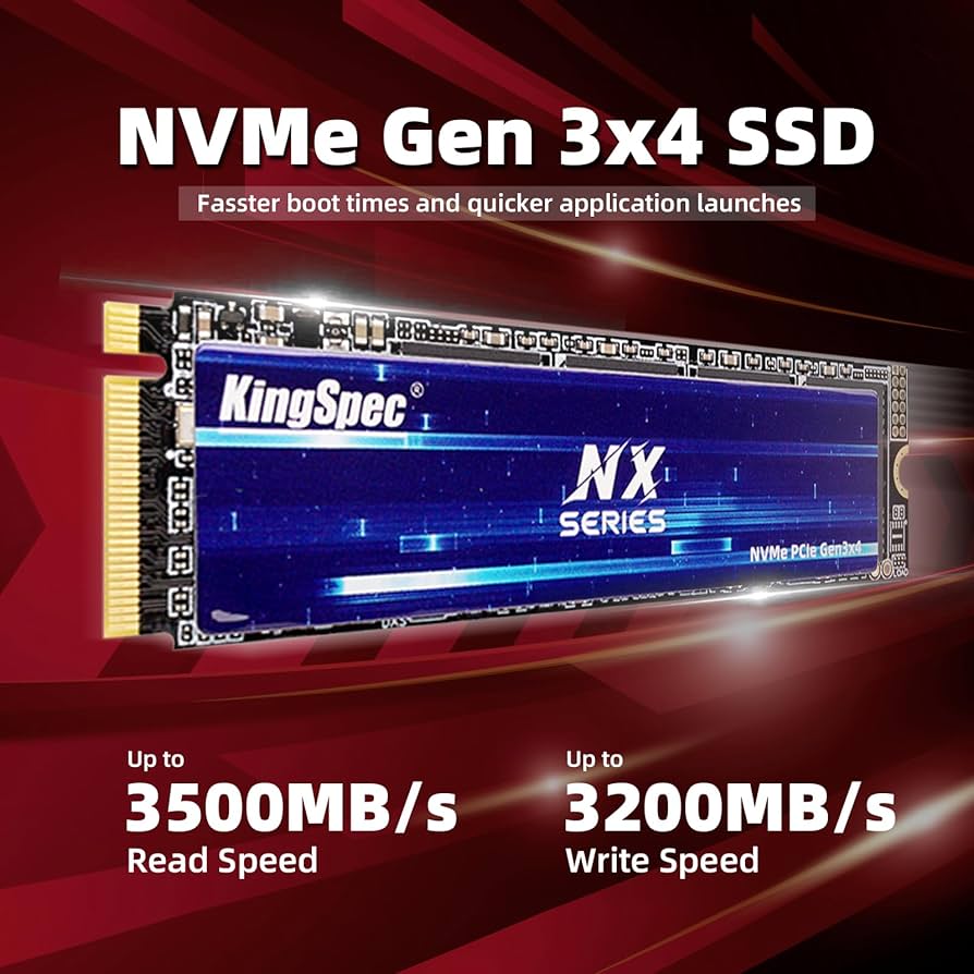 Amazon.com: KingSpec NX Series 1TB Gen3x4 NVMe M.2 SSD, Up to