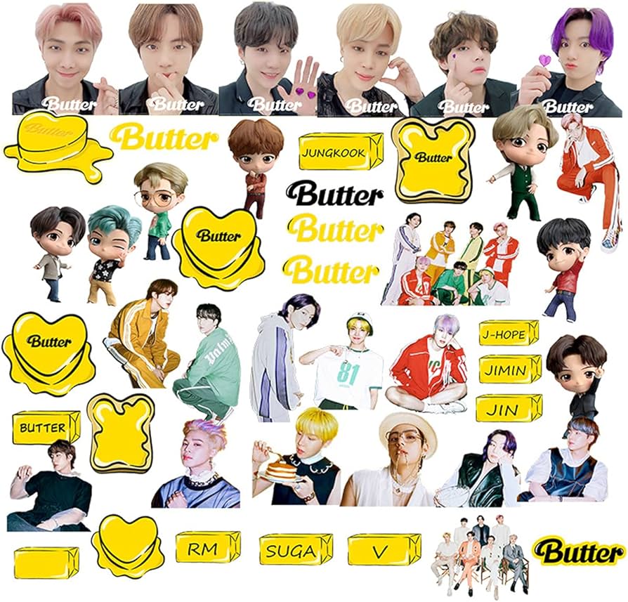 Amazon.co.jp: BTS 防弾少年団 ステッカー 2021 韓流 Butter KPOP