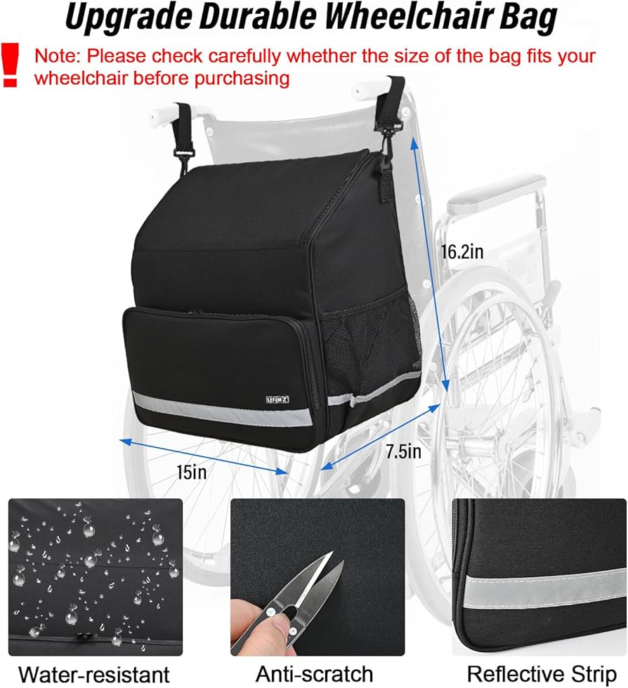 Amazon | 車椅子バッグ、車椅子バックパックバッグ、背中に掛ける11