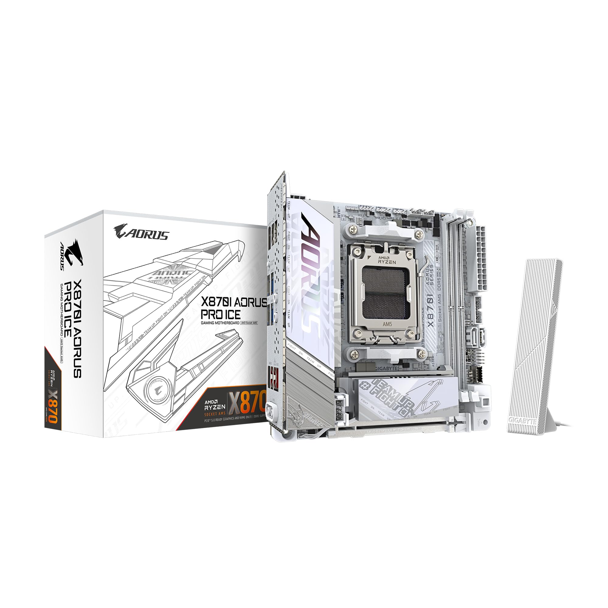 Amazon | GIGABYTE X870I AORUS PRO ICE - AMD Ryzen 用 ホワイト色