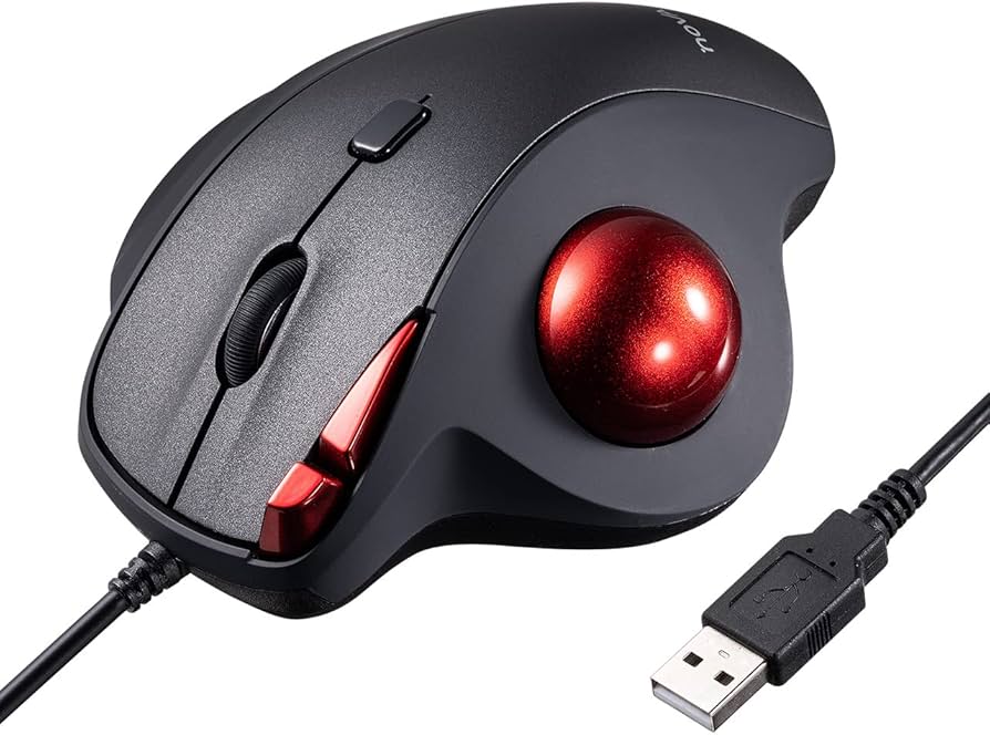 Amazon | サンワダイレクト トラックボール マウス 有線 静音 5ボタン