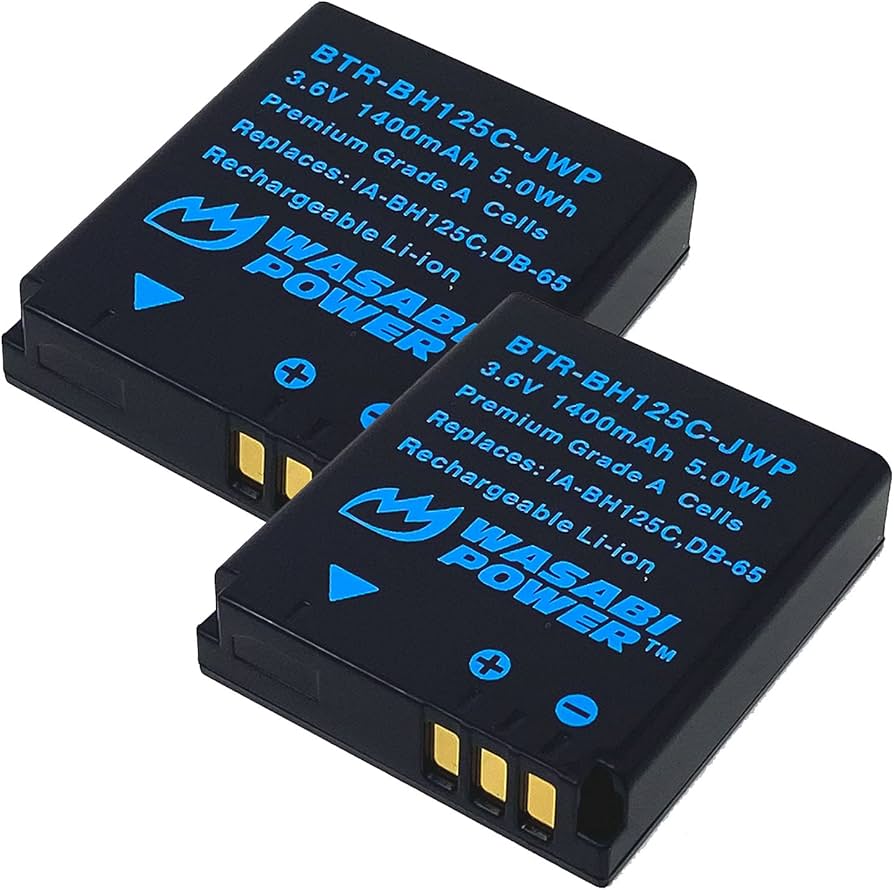 Amazon.com : Wasabi Power Battery for Ricoh DB-65 (2-Pack) and