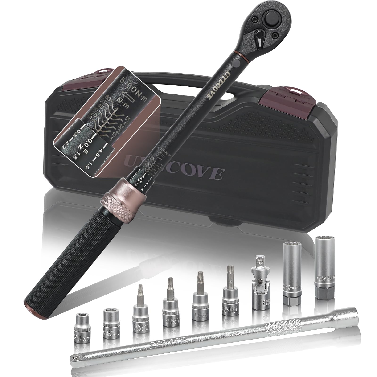 Amazon | UYECOVE トルクレンチセット バイク プレセット型 差込角9.5