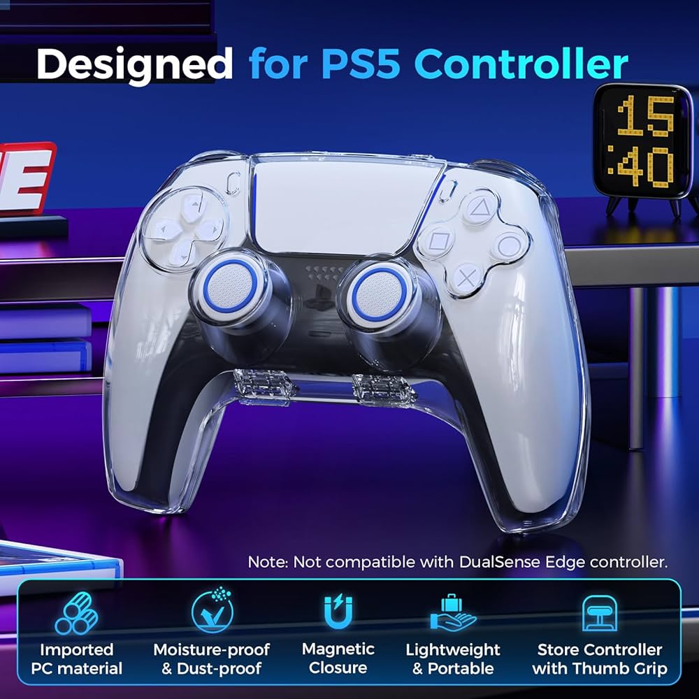 Amazon.com: IINE Protective Case for PS5 Controller, Transparent