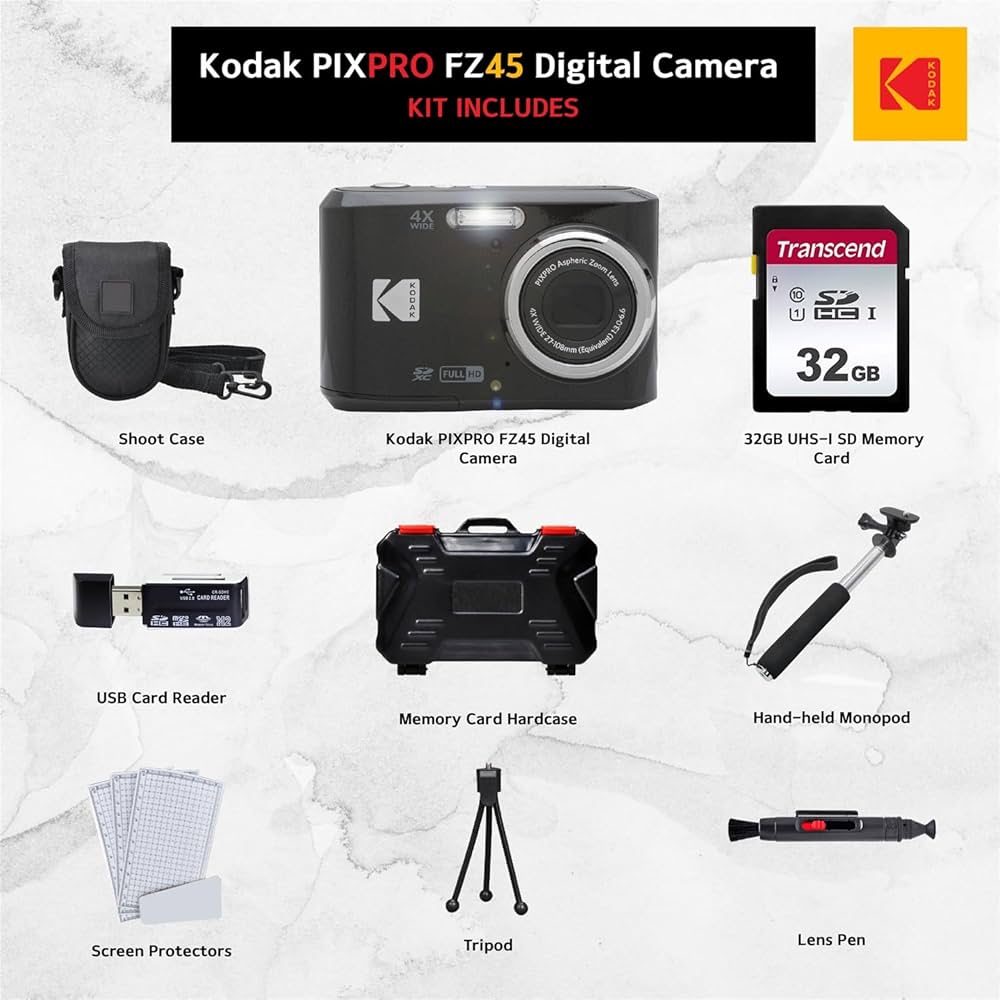 Amazon | Kodak (コダック) PIXPRO FZ45 デジタルカメラ 32GB メモリー