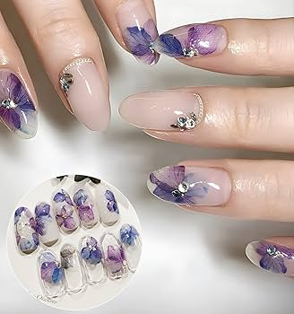 Amazon | Chisafly ネイルシール 花 紫陽花 花びら ネイル用シール